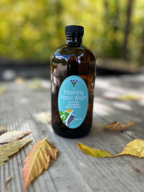 Organic Essential Oil Foaming Hand Soap with Antimicrobial Lemongrass - Refill, 16 oz