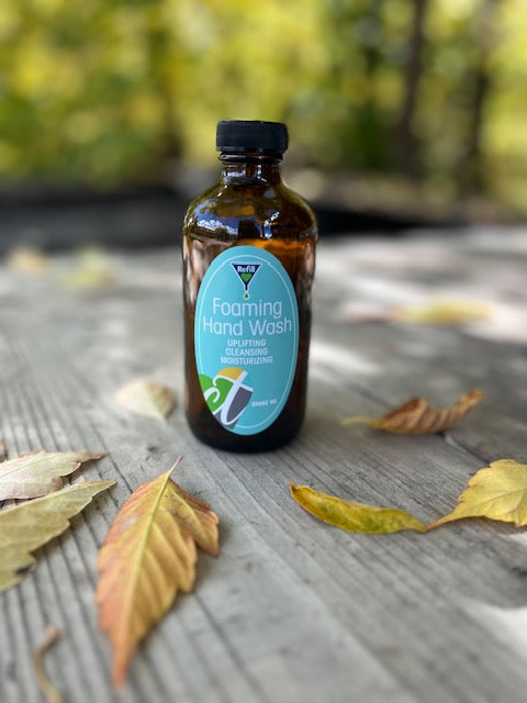 Organic Essential Oil Foaming Hand Soap with Antimicrobial Lemongrass - Refill, 8 oz