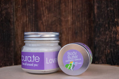 Lavender Vanilla Body Butter - 3 oz glass jar