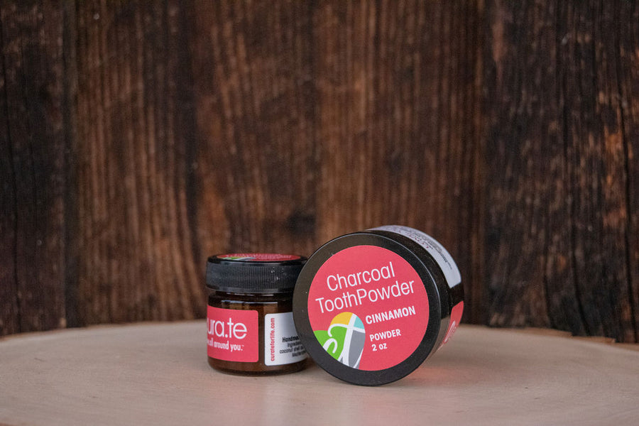 Charcoal ToothPowder - Cinnamon - 2 oz