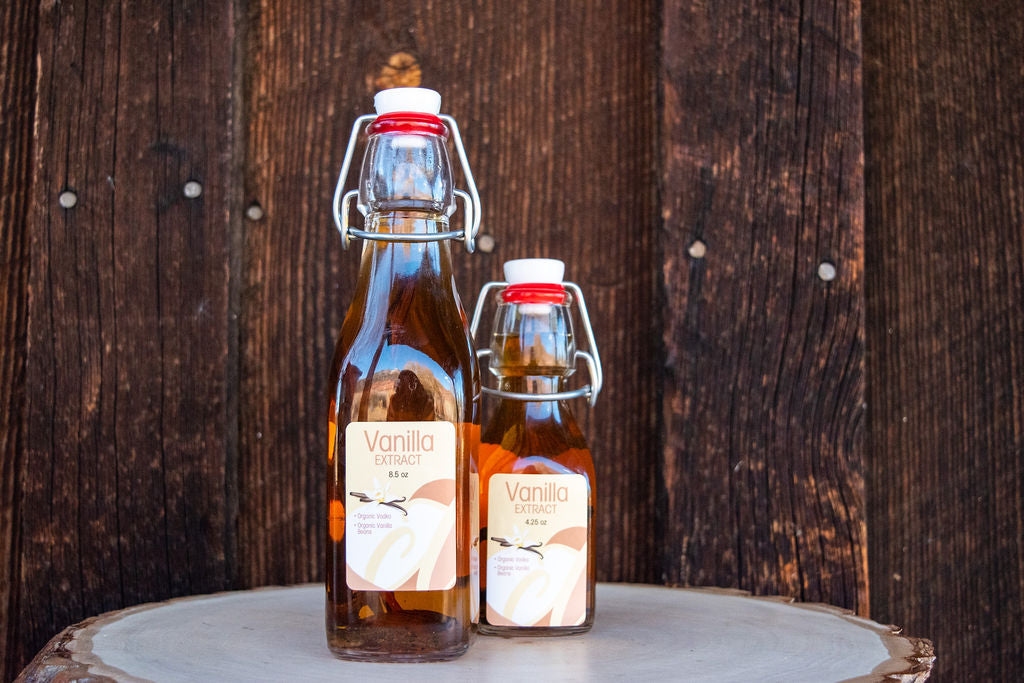 Double Strength Vanilla Extract (Regular) - 8.5 oz (Vanilla Beans Included)