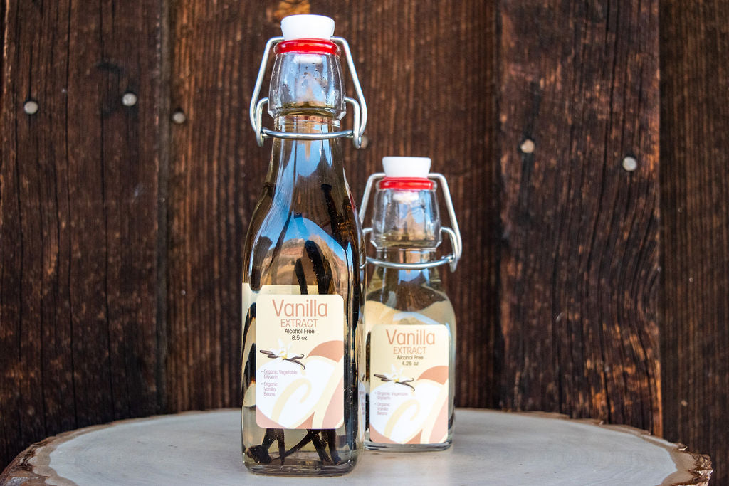 Double Strength Vanilla Extract - Alcohol Free - 8.5 oz (Vanilla Beans Included)