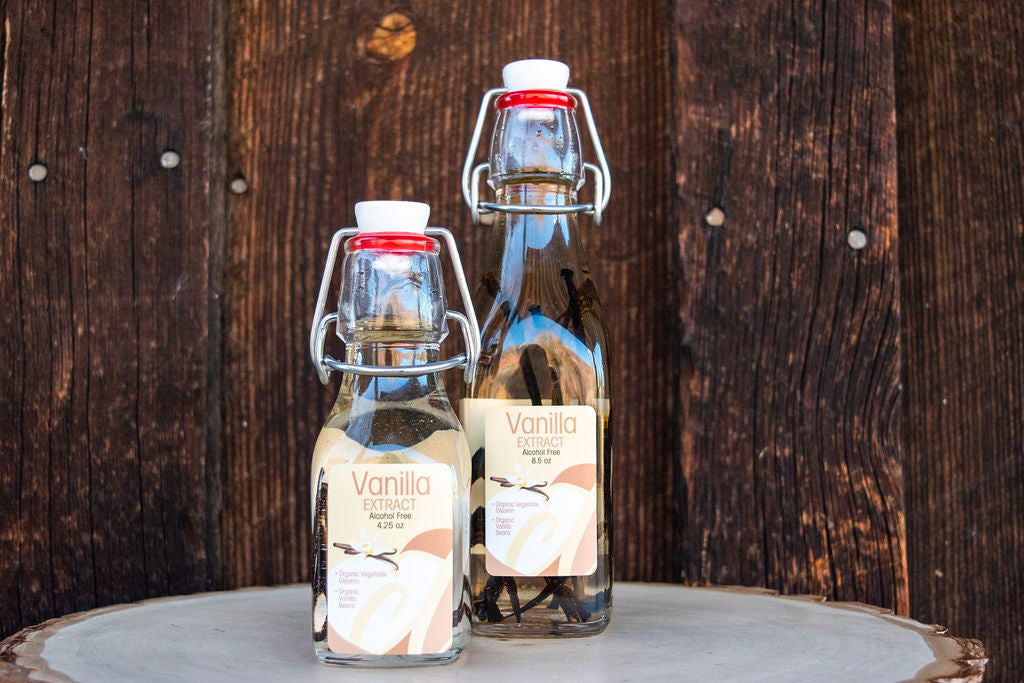 Double Strength Vanilla Extract - Alcohol Free - 4.25 oz (Vanilla Beans Included)