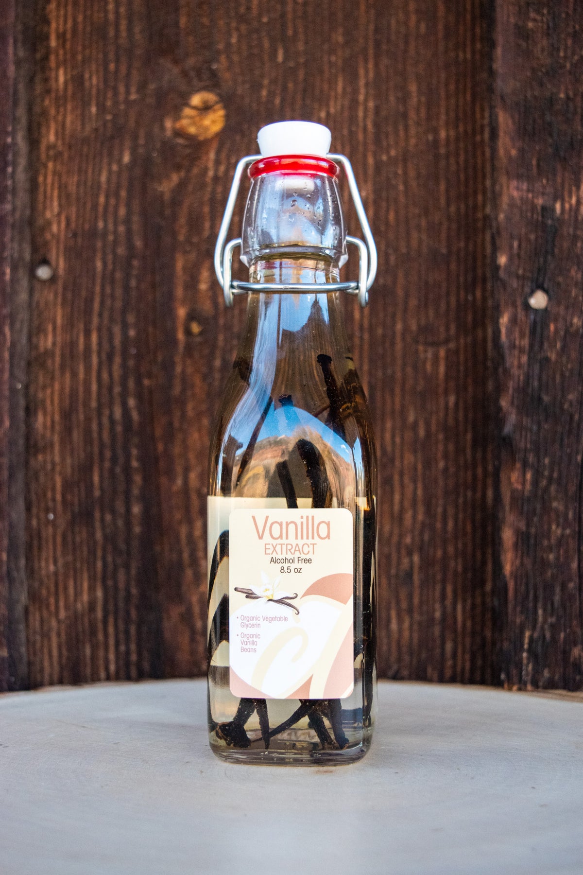 Double Strength Vanilla Extract - Alcohol Free - 8.5 oz (Vanilla Beans Included)